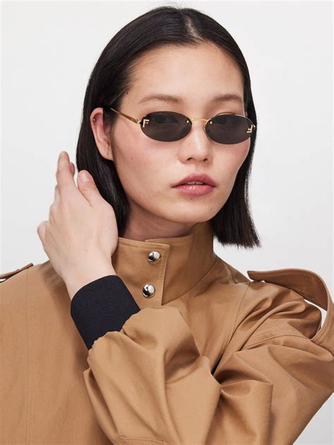 fendi round two tone gradient sunglasses|fendi rimless sunglasses.